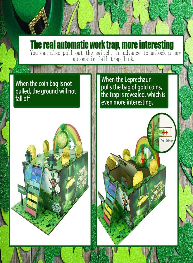 Vecacosic Leprechaun Trap Kit for Kids, Wood DIY How to Catch A Leprechaun Kit St Patricks Day Leprechaun Trap Decorations, Funny Leprechaun Trap Kit Supplies Toys Crafts Gift (A) - Image 4